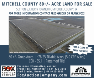 Mitchell County 80 +/- Acre Land For Sale