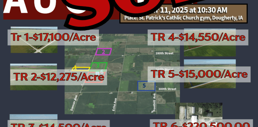 SOLD!   $10,469,537.00!!!!!!    Floyd County 713+/- Acre Farmland and Acreage Auction-Live with Simulcast Online Bidding